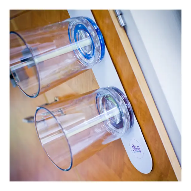 SILWY Magnetic Plastglass - Drikkeglass 6 stk glass (multif. bunn) og magnetpads 