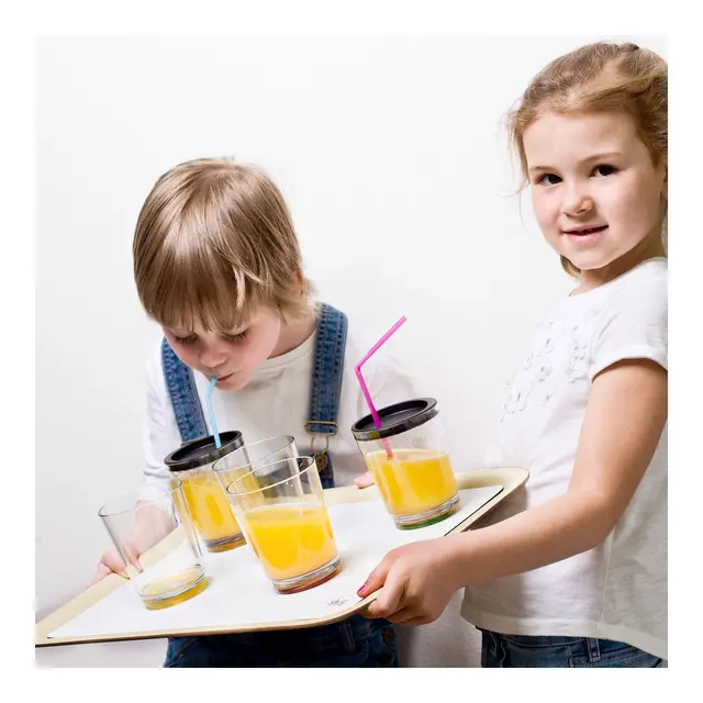 SILWY Magnetic Plastglass - Drikkeglass 2 stk glass (grønn bunn) og magnetpads 