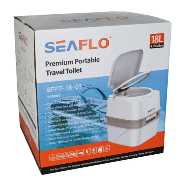 SEAFLO Portabelt Toalett 18 liters tank 