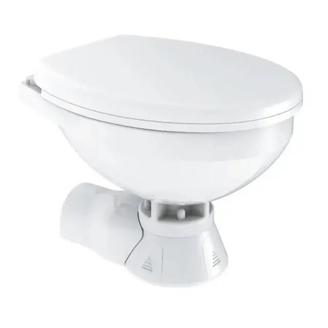 SEAFLO Toalett 24V Regular Quiet Flush Saltvann Soft-close 