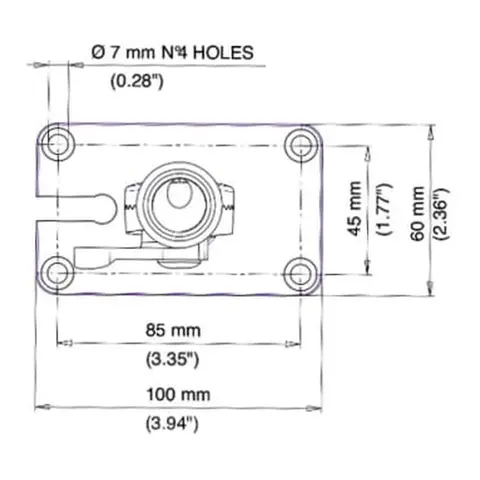 GLOMEX  Antennefeste RA166/00 1 1/4 gjenger - opp til 2,7m antenne 
