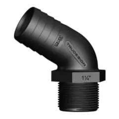 TRUDESIGN Slangestuss 1 1/4&quot;, 38mm, 120&#176; 90939 - Sort - Til Trudesign Y-ventiler