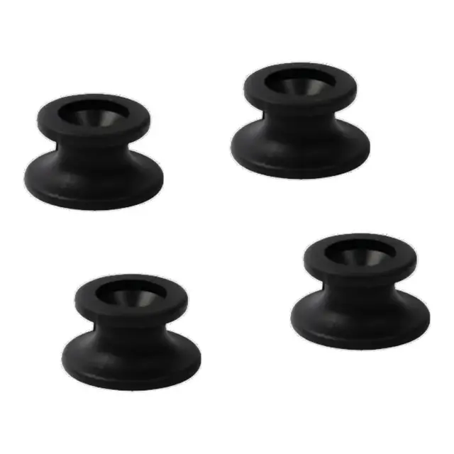 UNIMER Kalesjeknapp - 4pk Sort - i PP (polypropylen) 