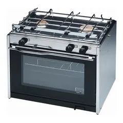 TECHIMPEX Komfyr XL 2-bluss sort Komfyr med to brennere p&#229; 1700W og 2300W