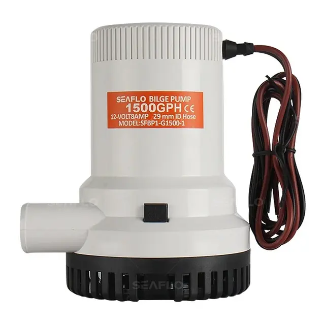 SEAFLO Lensepumpe 1500GPH 12V - 5678 liter i timen 