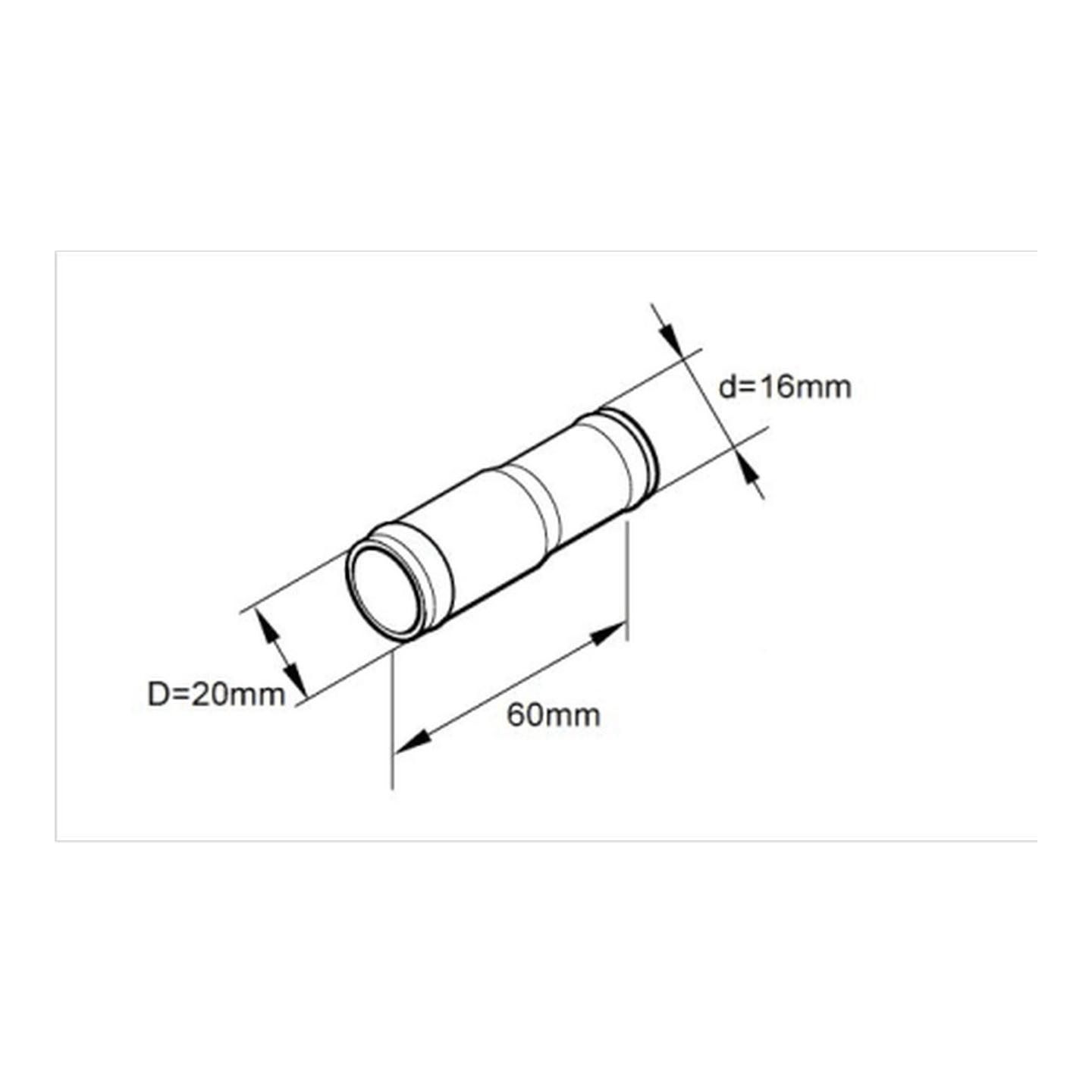 EBERSPÄCHER  Skjøterør vann 20/16mm