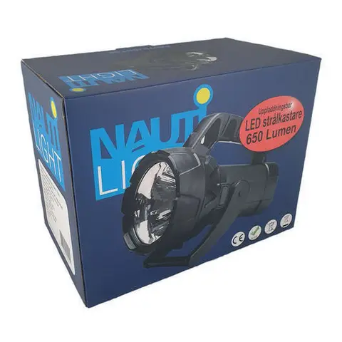 Håndholdt LED Lyskaster - Nautilight Oppladbar 650 lm 