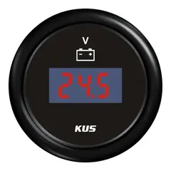 Voltmeter Digital 8-24V Sort