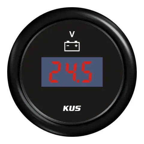 Voltmeter Digital 8-24V Sort