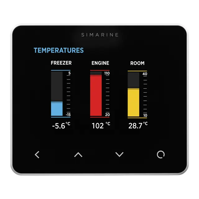 Simarine PICO std. batterimonitor, sort m/WiFi - Multifunksjonsskjerm 