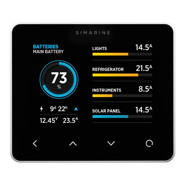 Simarine PICO std. batterimonitor, sort m/WiFi - Multifunksjonsskjerm 