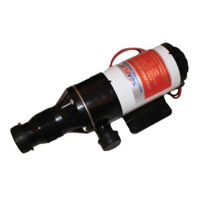 Seaflo Septikkvernpumpe 12V uttak høyre 45L pr.min - 12V 