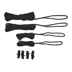 Fort&#248;yningspakke flettet - Sort 2x korte + 2x lange tau + 4x fenderline