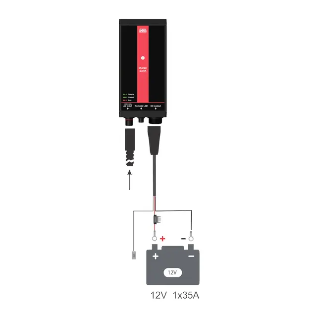 DEFA MultiCharger 1 x 35A - 12V AGM/Gel/Bly/syre-batterier 