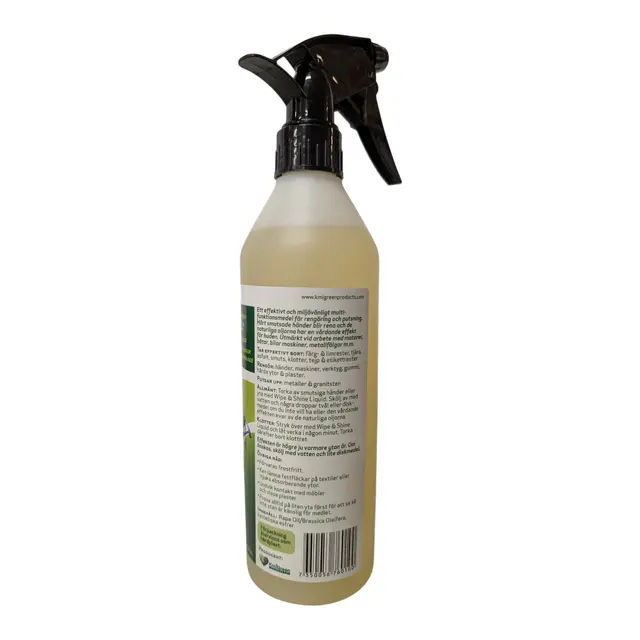KMI Wipe & Shine Liquid - 0,5 L Fjerner maling, lim, alger, tjære m.m 