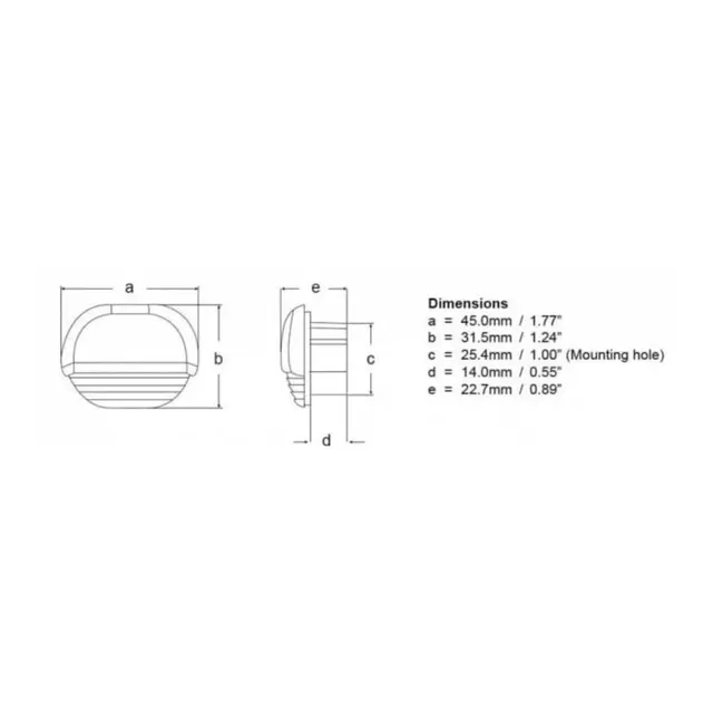 HELLA MARINE Step Light Blått Lys 12/24V - Syrefast Deksel 