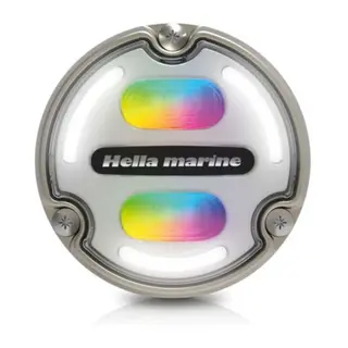 Hella Apelo A2 Undervannslys Bronse 30W RGB m/Hvit bakrunn