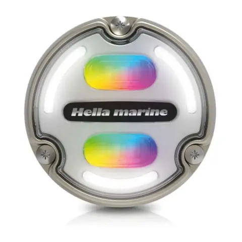 Hella Apelo A2 Undervannslys Bronse 30W RGB m/Hvit bakrunn