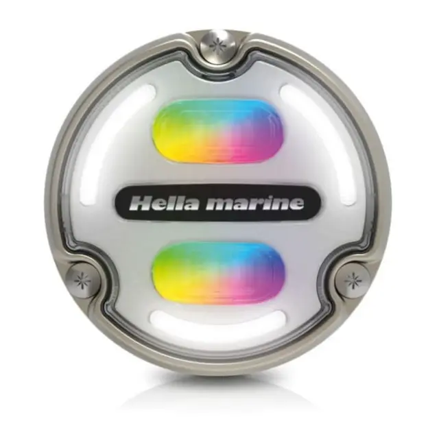 Hella Apelo A2 Undervannslys Bronse 30W RGB m/Hvit bakrunn 