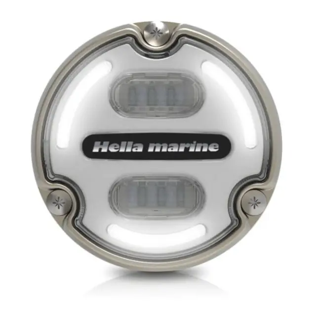 Hella Apelo A2 Undervannslys Bronse 30W RGB m/Hvit bakrunn 