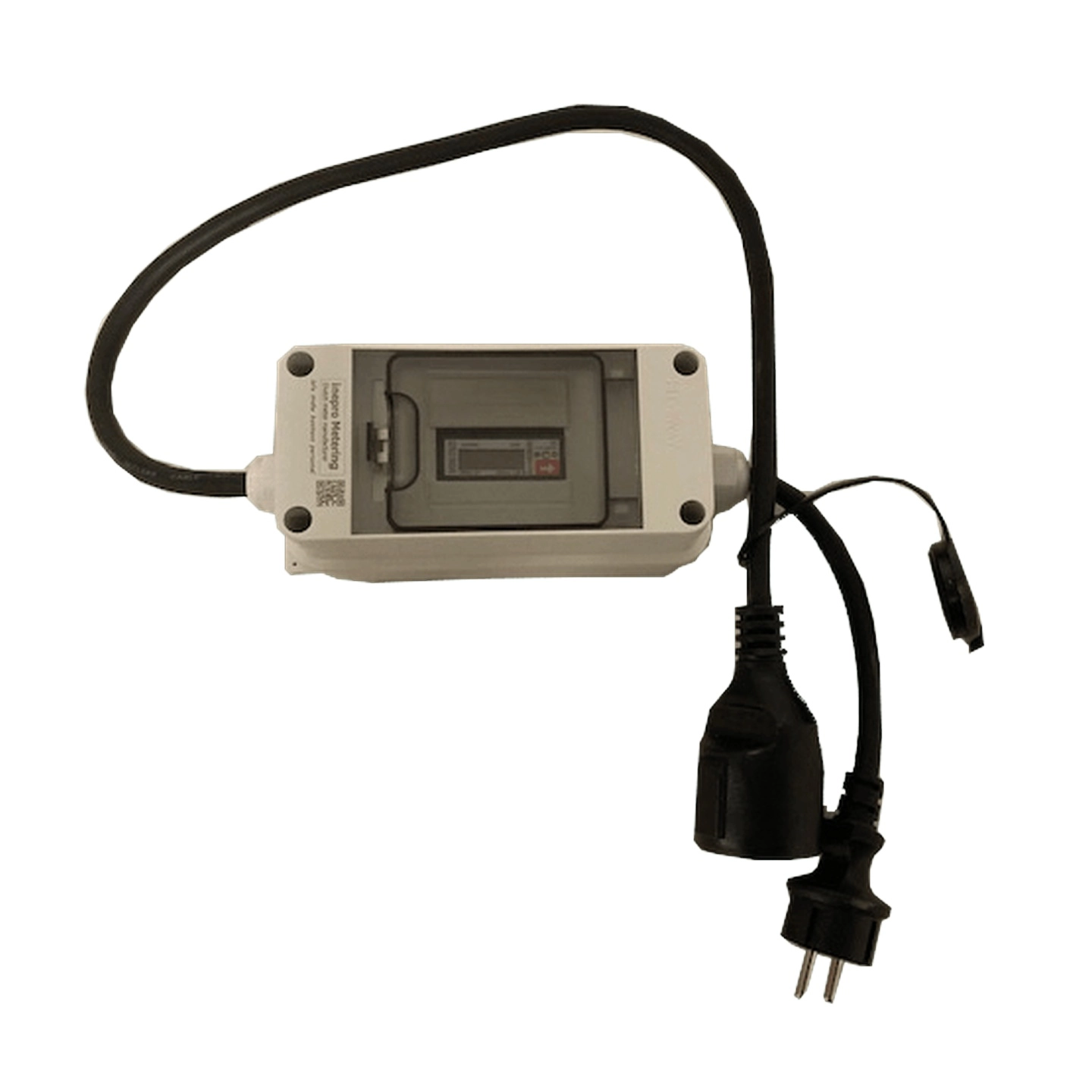 Digital Strømmåler-kabel Schuko han + Shuko hun