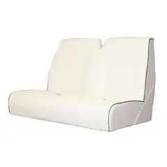 BLUE SEA Båtstol "Styrmann Twin" Hvit - immit. skinn - m/vipp