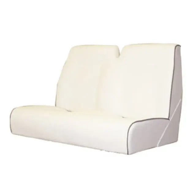 BLUE SEA Båtstol "Styrmann Twin" Hvit - immit. skinn - m/vipp 