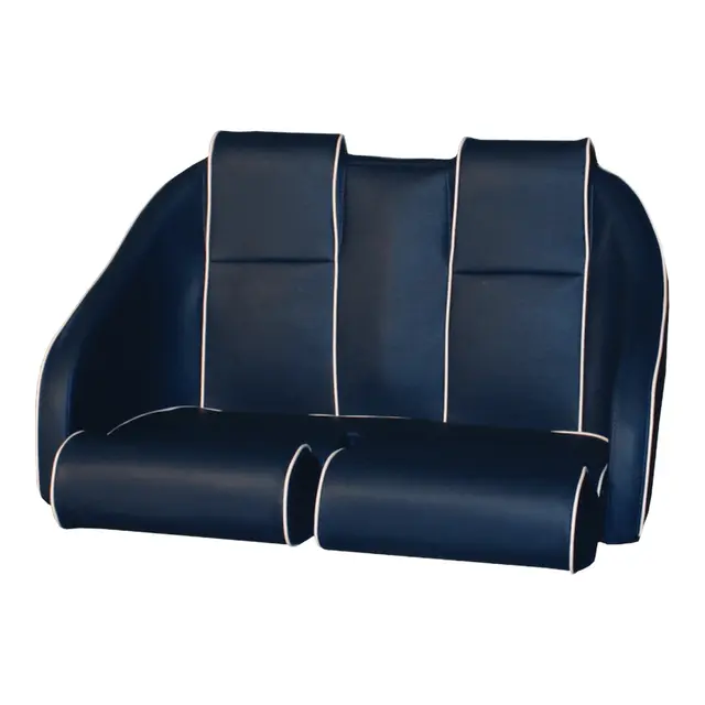 BLUE SEA  Porto Sofa Twin 100 Im. Skinn Blå m/offwhite Kjeder 