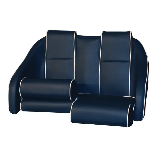 BLUE SEA  Porto Sofa Twin 100 Im. Skinn Blå m/offwhite Kjeder 