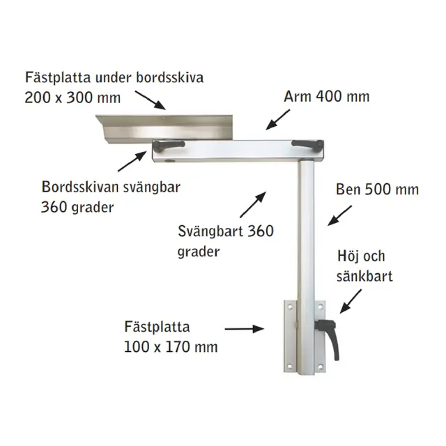 LAGUN Bordstativ 500 mm 