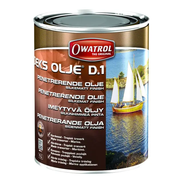 OWATROL Marine Treolje D-1 - 1 L Silkematt finish 
