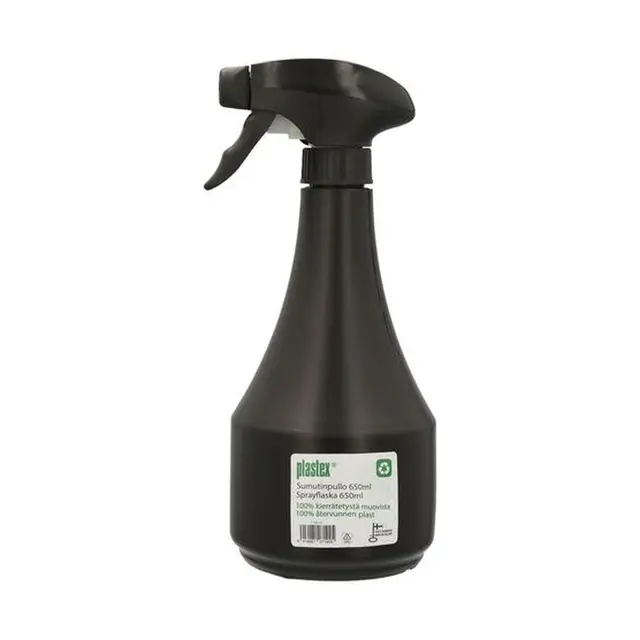 Sprayflaske til vann 0,65 liter Sort Resirkulert plast 