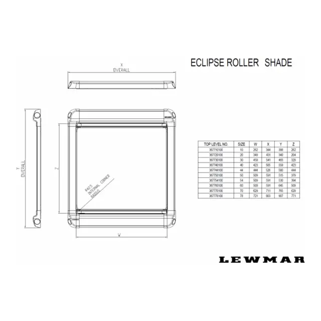 LEWMAR Eclipse Solskjerm Size 60 