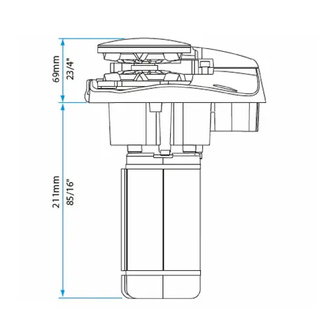 LEWMAR V700 - 6mm kjetting 316 Dekksenhet - 12V / 320W 