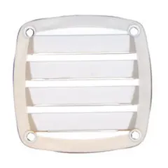 Ventilrist 82x82mm Hvit Plast