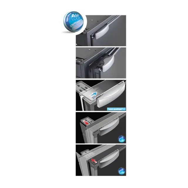 VITRIFRIGO Kjøleskap C42L Airlock sort 42L - Sort Front 