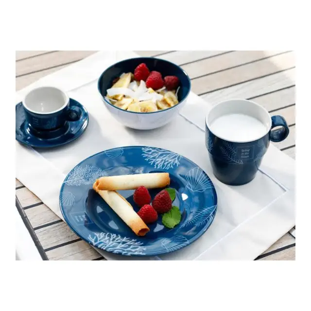 Living desserttallerken melamin 6pk BPA-fri, Kan vaskes i oppvaskmaskin 