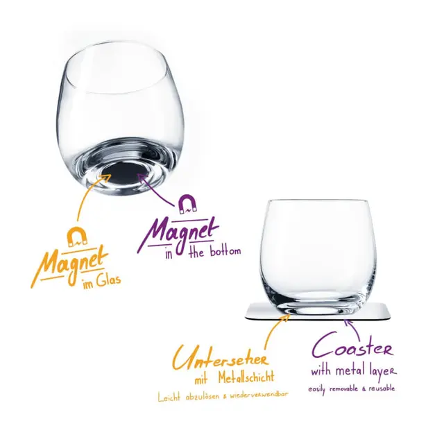 SILWY Magnetic Krystallglass - Whisky 2 stk glass og magnetpads 