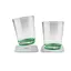 SILWY Magnetic Plastglass - Drikkeglass 2 stk glass (gr&#248;nn bunn) og magnetpads