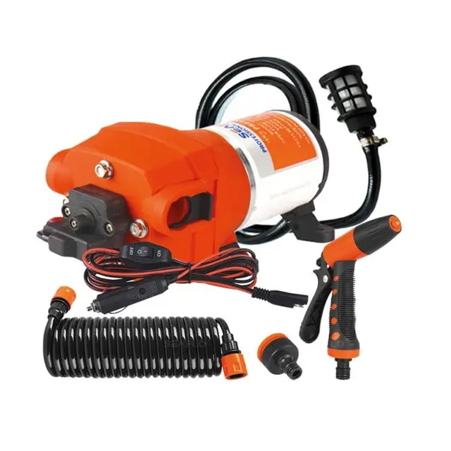 SEAFLO  Portabel Spylepumpekit 12V 4,8b Spylesett i koffert 