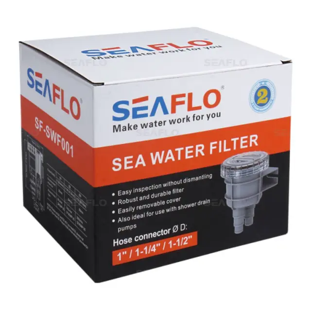 SEAFLO Sjøvannsfilter 25-38mm Maks kapasitet 200 l/min 