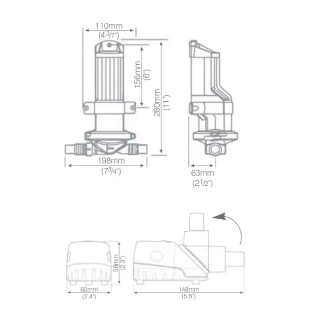 WHALE Gulper IC Lensesystem - 12V m/ nivåvakt - 19 L/m 