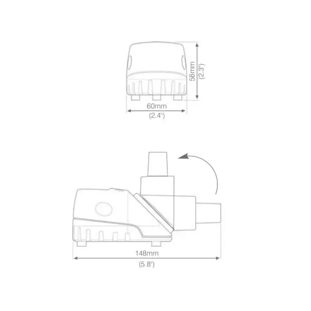 WHALE Gulper IC Nivåvakt for 6022-40 2 meter kabel 
