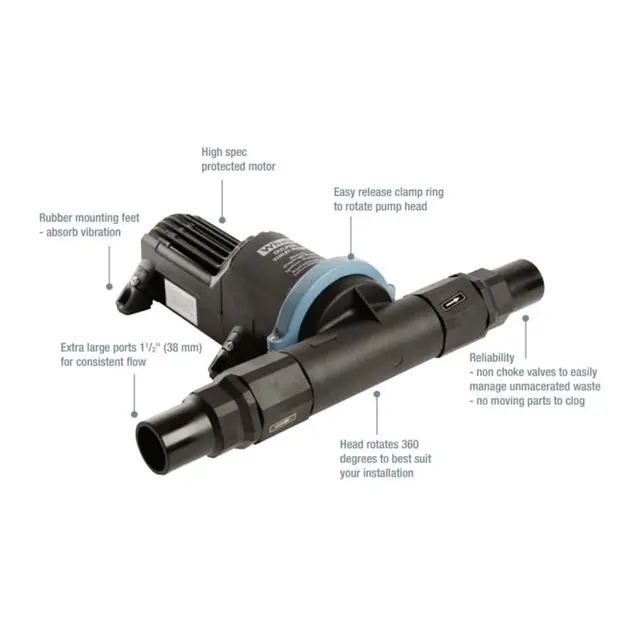 WHALE Gulper Septikpumpe 12V Membranpumpe - 18l/min 