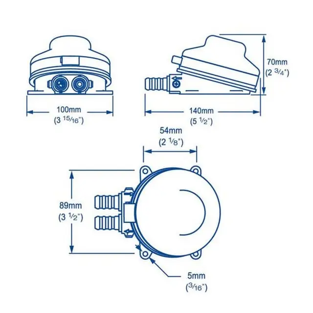 WHALE Fotpumpe - Babyfoot Mk2 for ferskvann - 8L i min. 