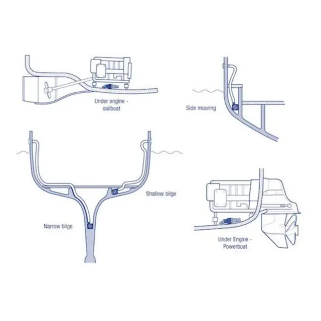 WHALE Lensepumpe Supersub Automatisk 24V Lensepumpe 66 L/min 