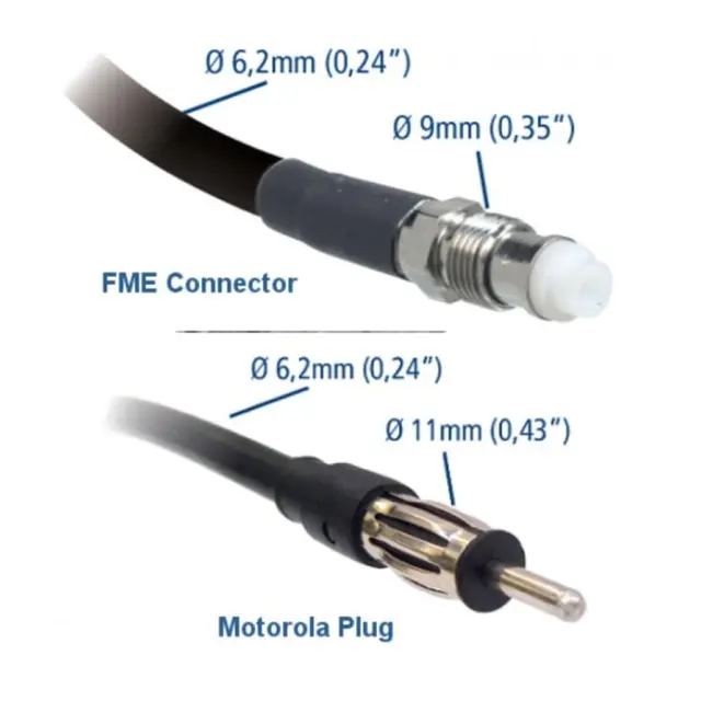 GLOMEX Coaxkabel FME RG62 6m (FM) 