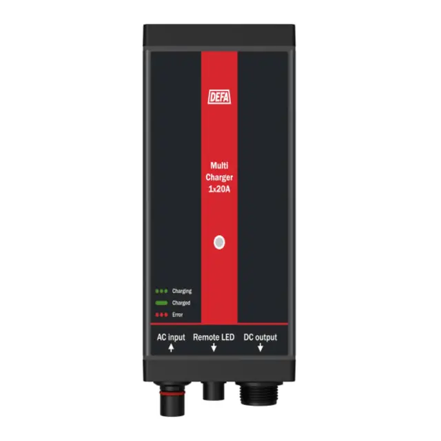 DEFA MultiCharger 1 x 20A - 12V AGM/Gel/Bly/syre-batterier 