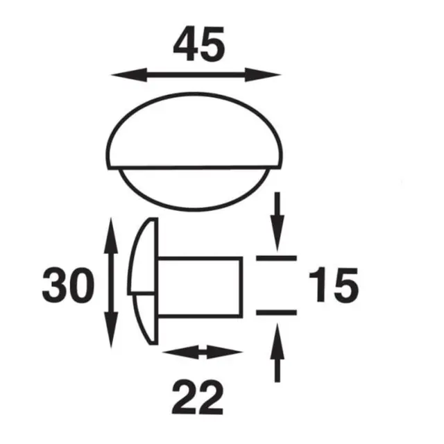 Båtsystem Steplight LED Hvit Blått Lys 0,25w 12V 