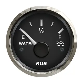 KUS  vanntankinstrument 0-190 ohm Sort /rustfritt